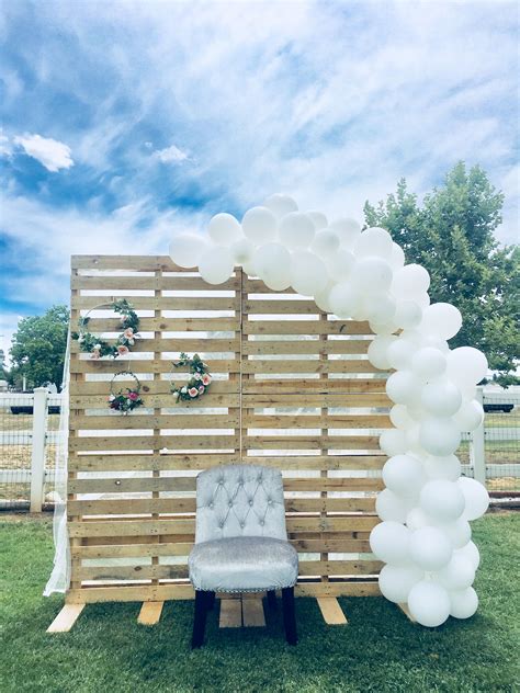 wood backdrop for party